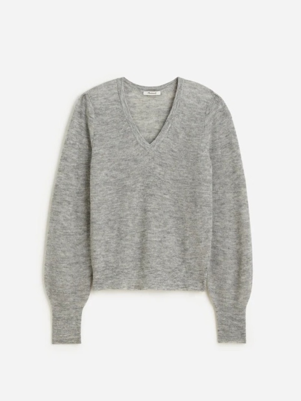 Madewell Alpaca Blend Deep V-Neck Sweater